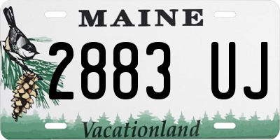 ME license plate 2883UJ