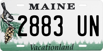 ME license plate 2883UN