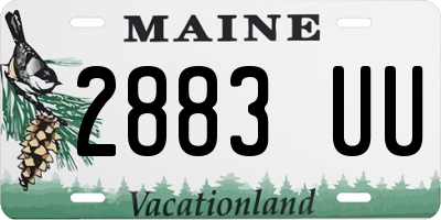 ME license plate 2883UU