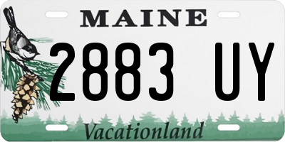 ME license plate 2883UY