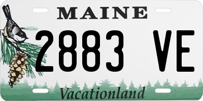 ME license plate 2883VE
