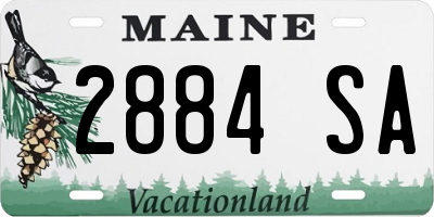 ME license plate 2884SA