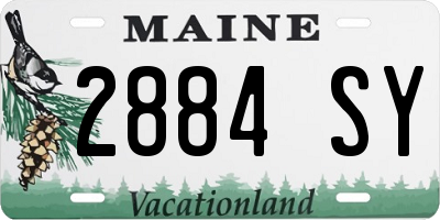 ME license plate 2884SY
