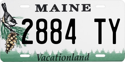 ME license plate 2884TY