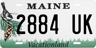 ME license plate 2884UK