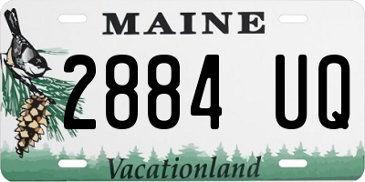 ME license plate 2884UQ