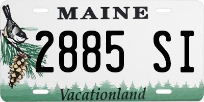 ME license plate 2885SI