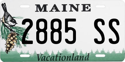 ME license plate 2885SS