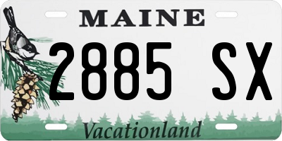 ME license plate 2885SX