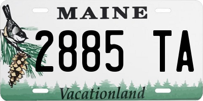 ME license plate 2885TA