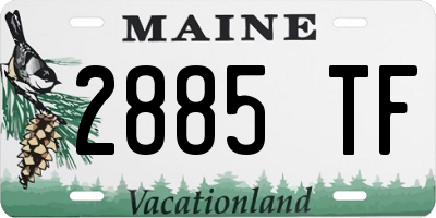 ME license plate 2885TF