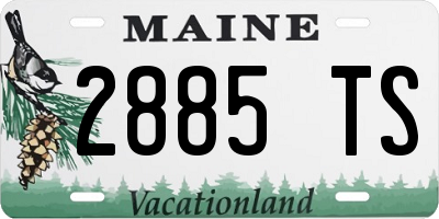 ME license plate 2885TS