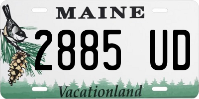 ME license plate 2885UD