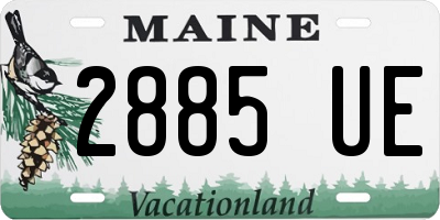 ME license plate 2885UE