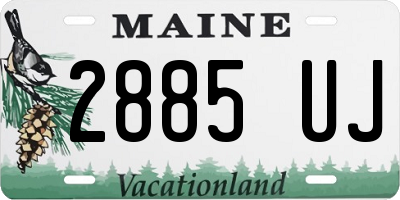 ME license plate 2885UJ