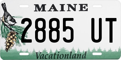 ME license plate 2885UT