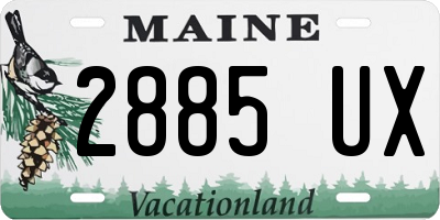 ME license plate 2885UX