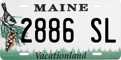 ME license plate 2886SL