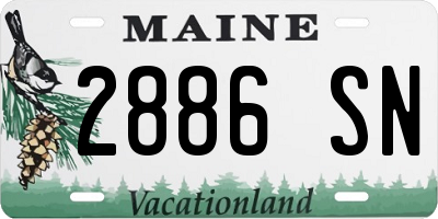 ME license plate 2886SN