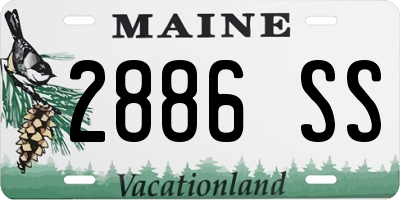 ME license plate 2886SS