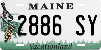 ME license plate 2886SY