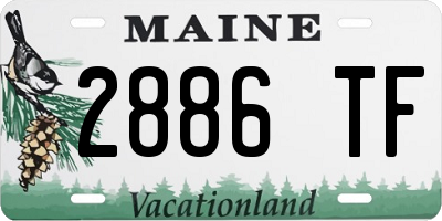 ME license plate 2886TF