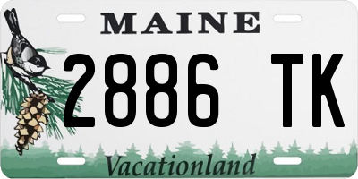 ME license plate 2886TK