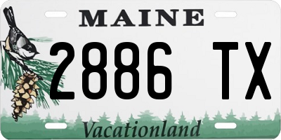 ME license plate 2886TX