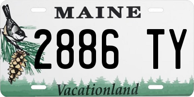 ME license plate 2886TY