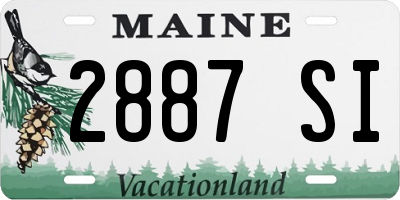 ME license plate 2887SI