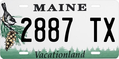 ME license plate 2887TX