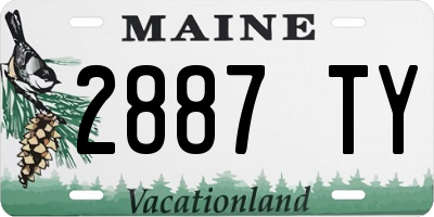 ME license plate 2887TY