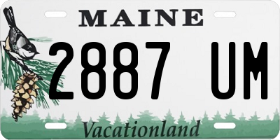 ME license plate 2887UM