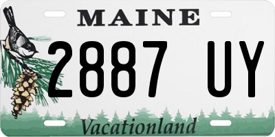 ME license plate 2887UY