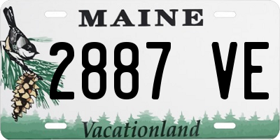 ME license plate 2887VE