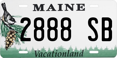 ME license plate 2888SB