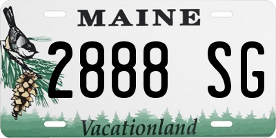 ME license plate 2888SG