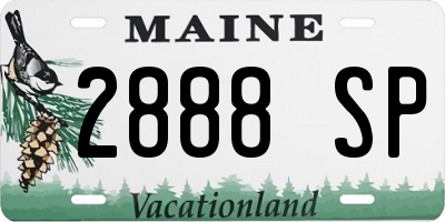 ME license plate 2888SP