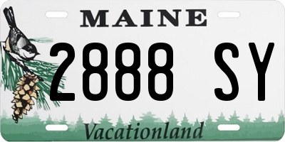 ME license plate 2888SY