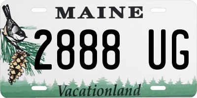 ME license plate 2888UG