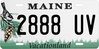 ME license plate 2888UV