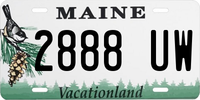 ME license plate 2888UW