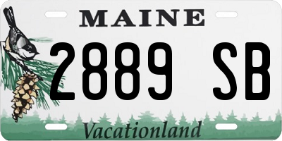 ME license plate 2889SB