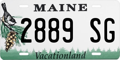 ME license plate 2889SG