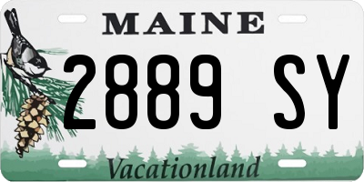 ME license plate 2889SY