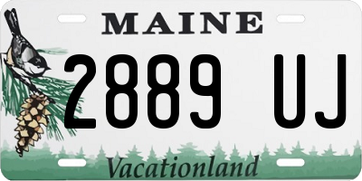 ME license plate 2889UJ