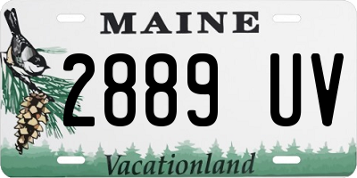 ME license plate 2889UV