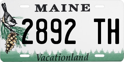 ME license plate 2892TH