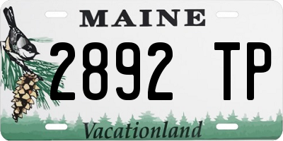 ME license plate 2892TP