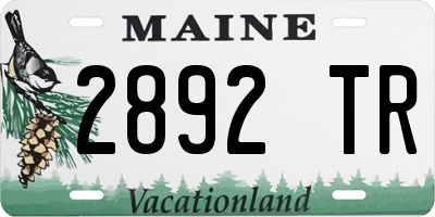 ME license plate 2892TR